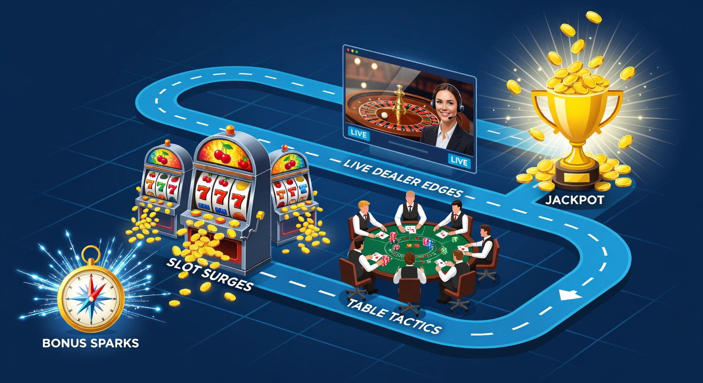 Live dealer table with mobile device showing jackpot progress and loyalty tiers