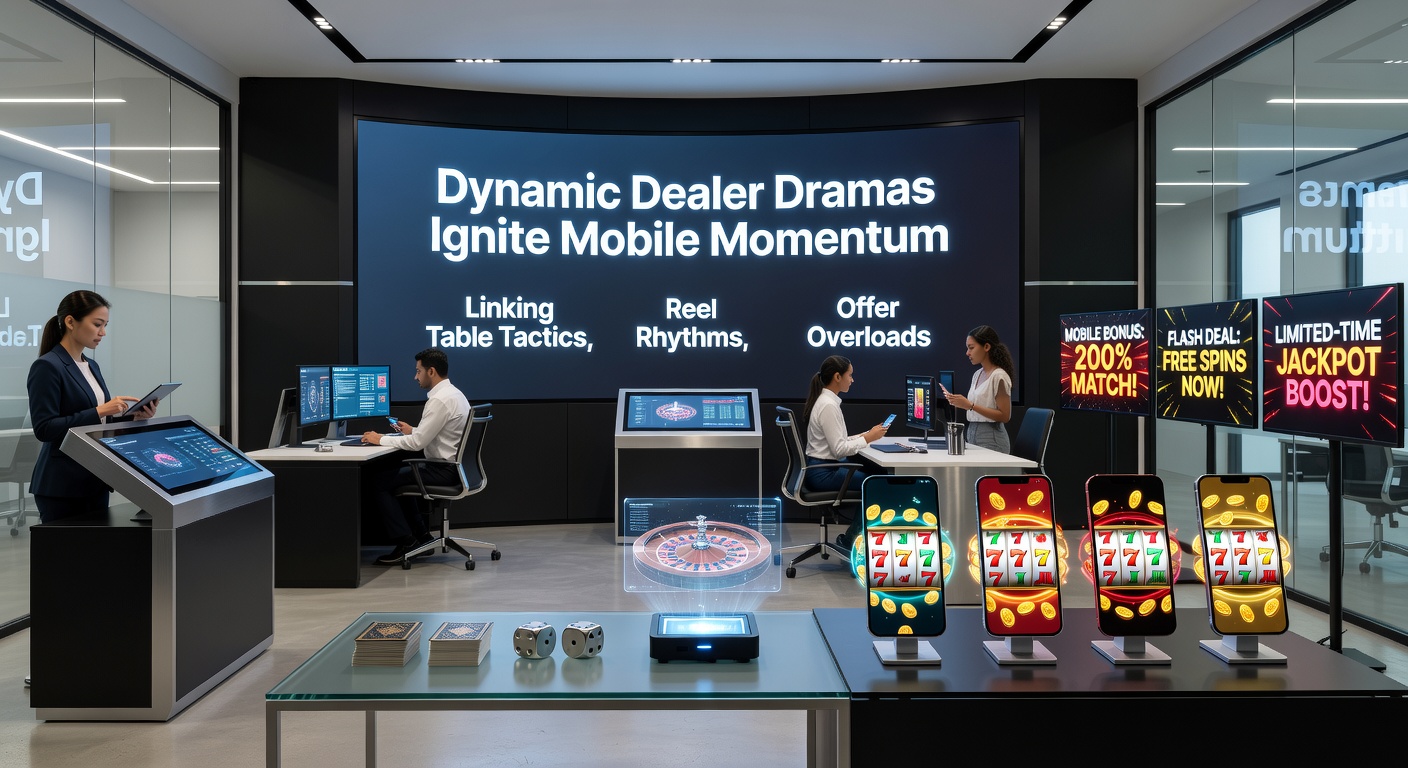 Mobile screen showing interconnected casino games: live dealer poker, slot reels spinning, prize pool leaderboard, and VIP progress bar