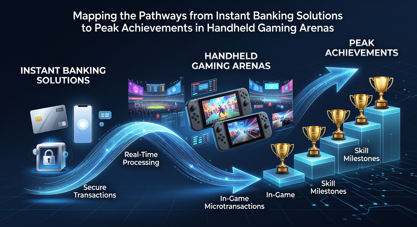 Instant banking interfaces connecting seamlessly with mobile gaming platforms on handheld devices